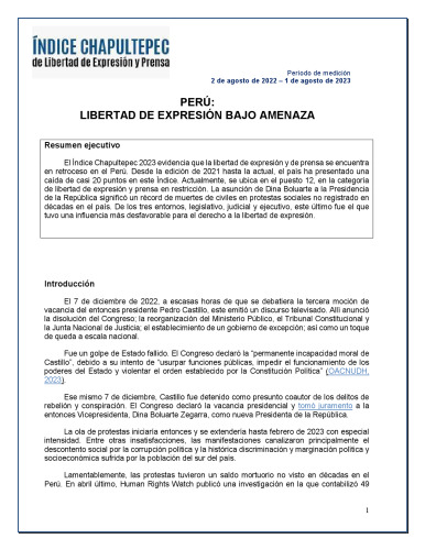 Perú: libertad de expresión bajo amenaza