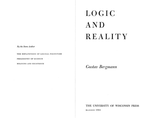 Logic and Reality