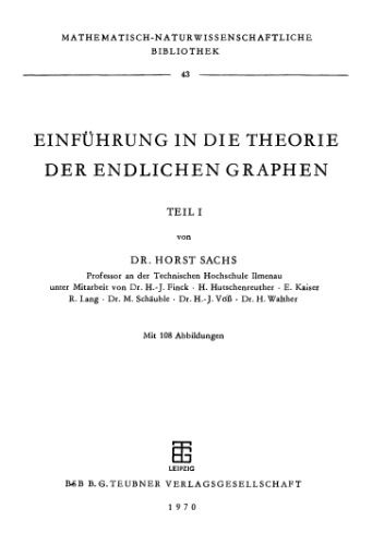 Einfuehrung in die Theorie der endlichen Graphen