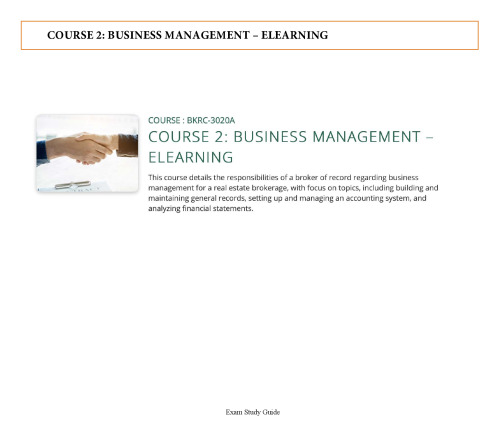 ‌Broker COURSE 2: BUSINESS MANAGEMENT – ELEARNING