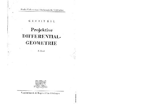 Projektive Differentialgeometrie