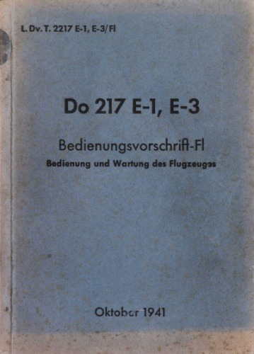 Do 217 E-1 Bedinungsvorschrift-Fl