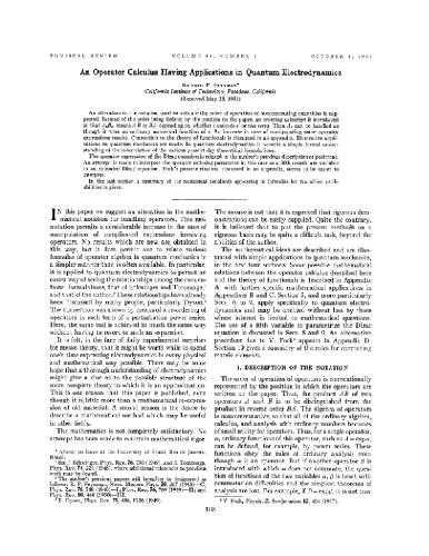 An operator calculus with applications in QED