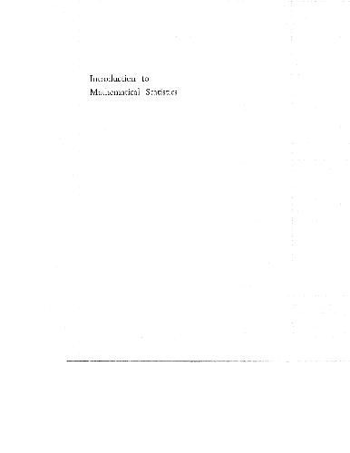 Introduction to Mathematical Statistics