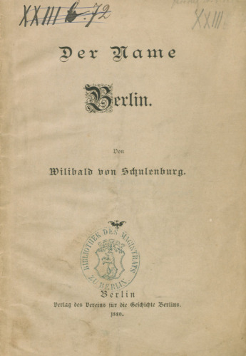 Der Name Berlin