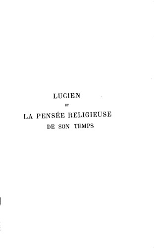 Lucien et la pensée religieuse de son temps