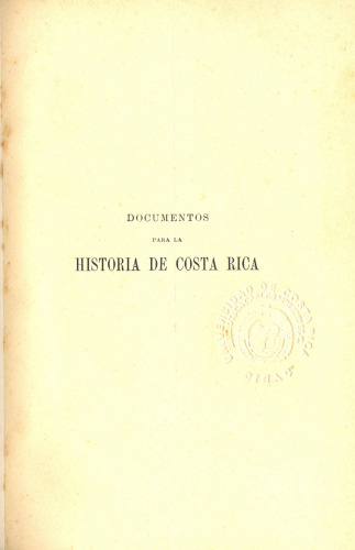 Colección de documentos para la historia de Costa Rica