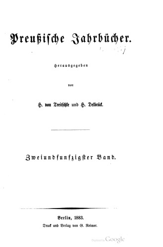 Preußische Jahrbücher