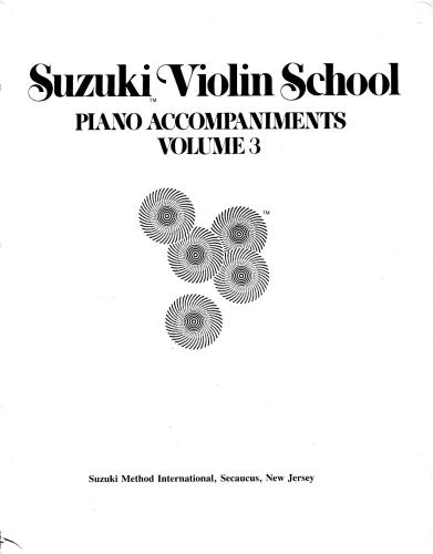 Suzuki Violin Method. Vol. 03. Piano Accompaniment