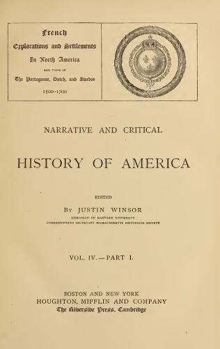 Narrative and Critical History of America