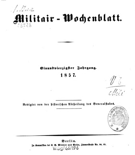 Militär-Wochenblatt