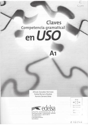Competencia gramatical en Uso. A1. Claves