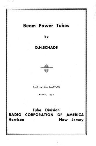 Beam Power Tubes