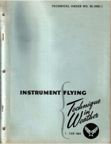 Instrument flying technique in weather
