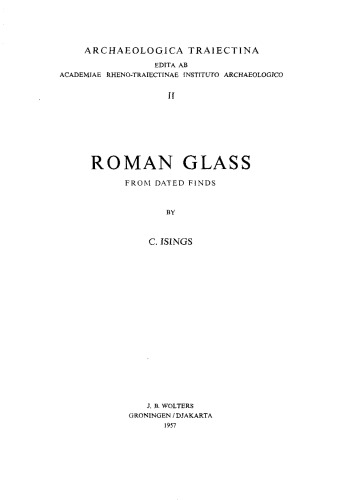 Roman glass from dated finds