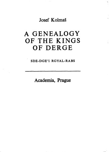 A Geneaology of the Kings of Derge