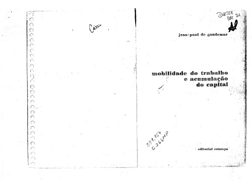 Mobilidade do trabalho e acumulação do capital