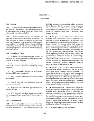 Weapons Handling Procedures (OPNAVINST excerpt)