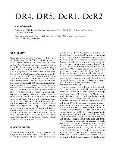 DR4, DR5, DcR1, DcR2