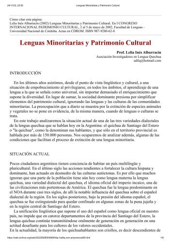 Ponencias en congresos