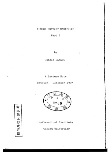 Almost Contact Manifolds Part.2 - A Lecture Note