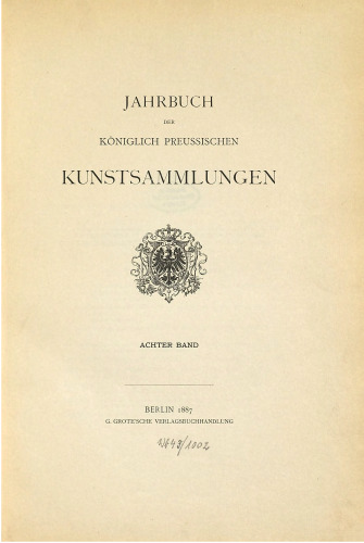 Jahrbuch der Königlich Preußischen Kunstsammlungen
