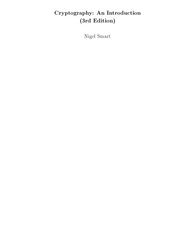 Cryptography: An Introduction