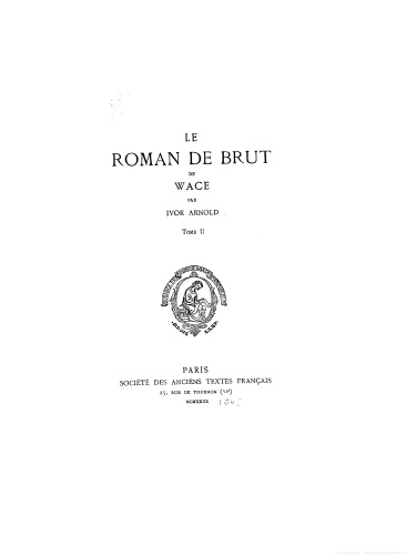 Le Roman de Brut de Wace