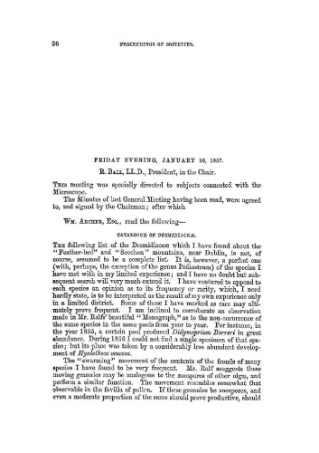 Catalogue of Desmidiaceae