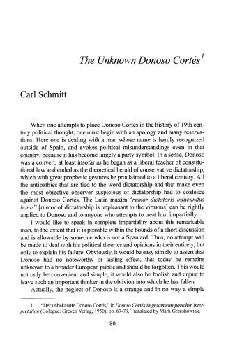 The Unknown Donoso Cortes issue 125