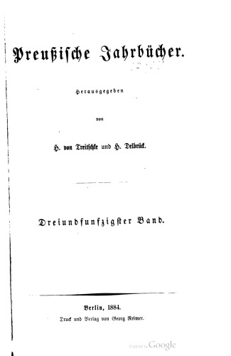 Preußische Jahrbücher