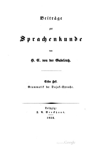 Grammatik der Dajak-Sprache