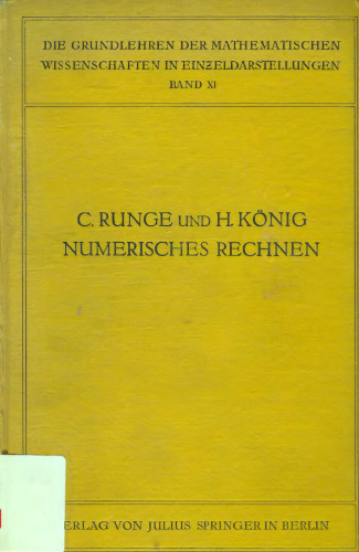 Vorlesungen über numerisches Rechnen