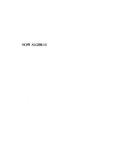 Hopf algebras