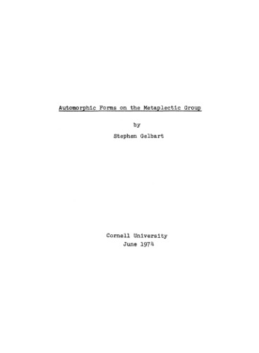 Automorphic forms on the metaplectic group