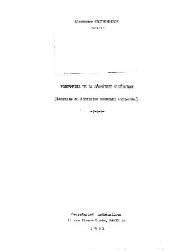 Fondements de la geometrie algebrique (FGA)