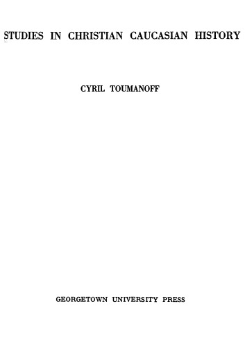Studies in Christian Caucasian History