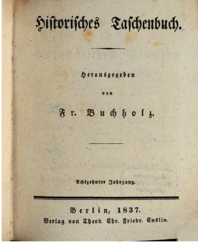 Begebenheiten des Jahres 1832