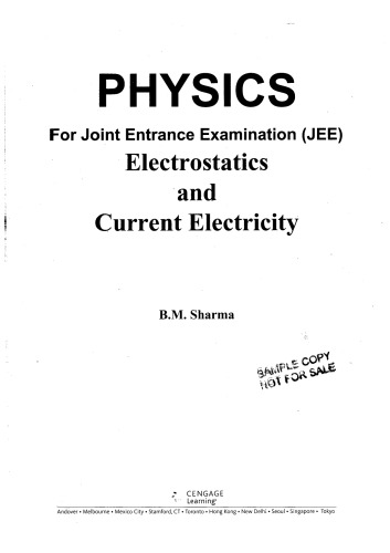 Cengage physics electrostatics and current electricity