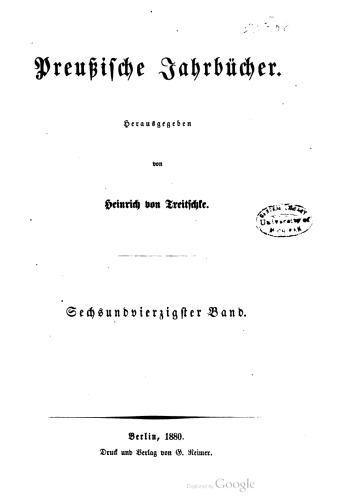 Preußische Jahrbücher
