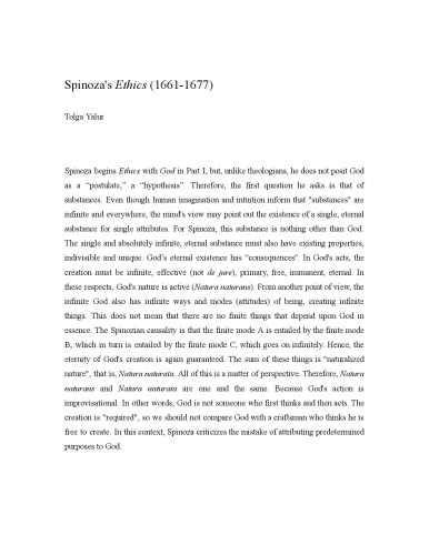 Spinoza's Ethics (1661-1677) (2023)