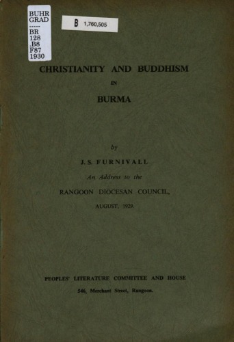 Christianity and Buddhism in Burma