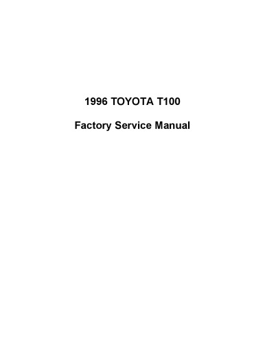 1996 Toyota T100 Factory Service Manual