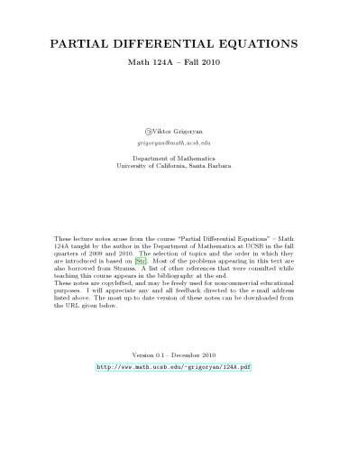 Partial differential equations