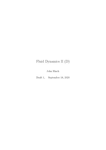 Fluid Dynamics II