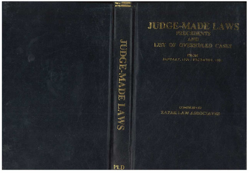 Judge Made Laws