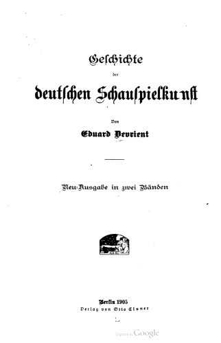 Geschichte der deutschen Schauspielkunst
