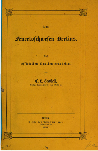Das Feuerlöschwesen Berlins