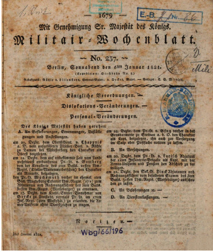 Militär-Wochenblatt