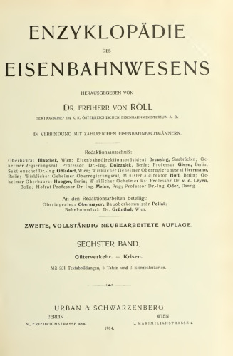 Enzyklopädie des Eisenbahnwesens / Güterverkehr - Krisen